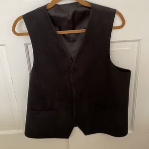 MENS Black ultra suede vest